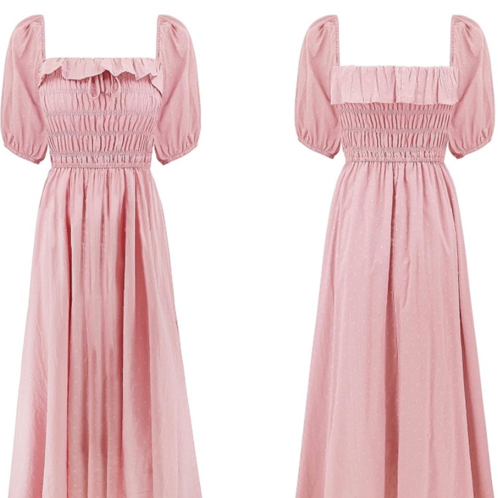 Baby Pink Cotton Dress